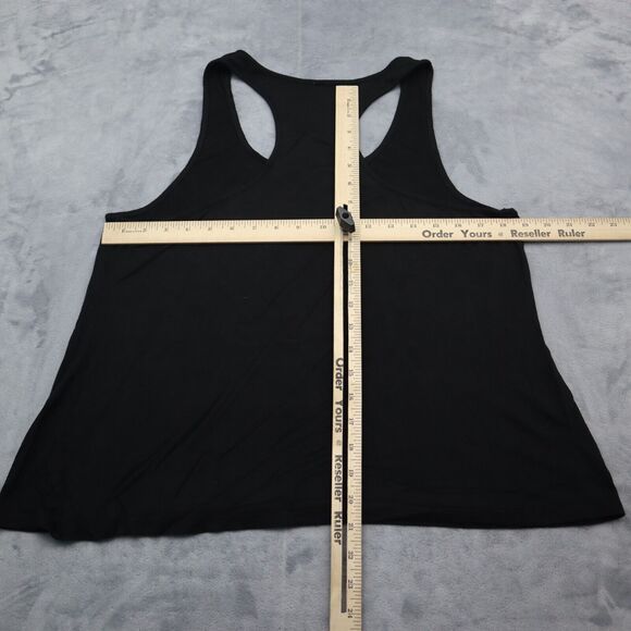 Mon Amour Shirt Womens Black Sleeveless Scoop Neck Racerback Graphic Tank Top - Picture 3 of 13